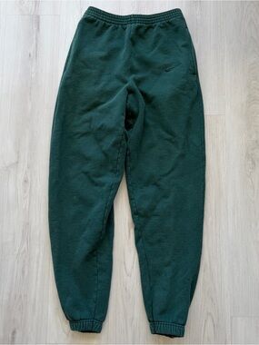 Vintage 90s Nike Forest Green Baggy Joggers Sweatpants Streetwear Embroidered